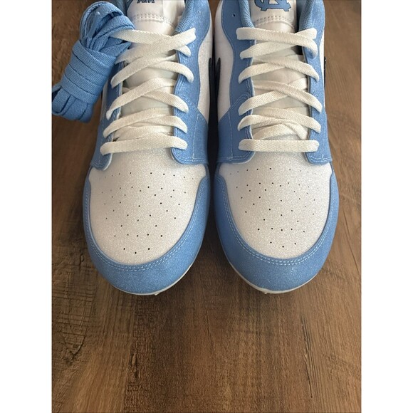 Nike Jordan 1 Low Vapor Edge UNC Blue PE Size 12 Football Cleats HF5570-140 - Picture 4 of 10